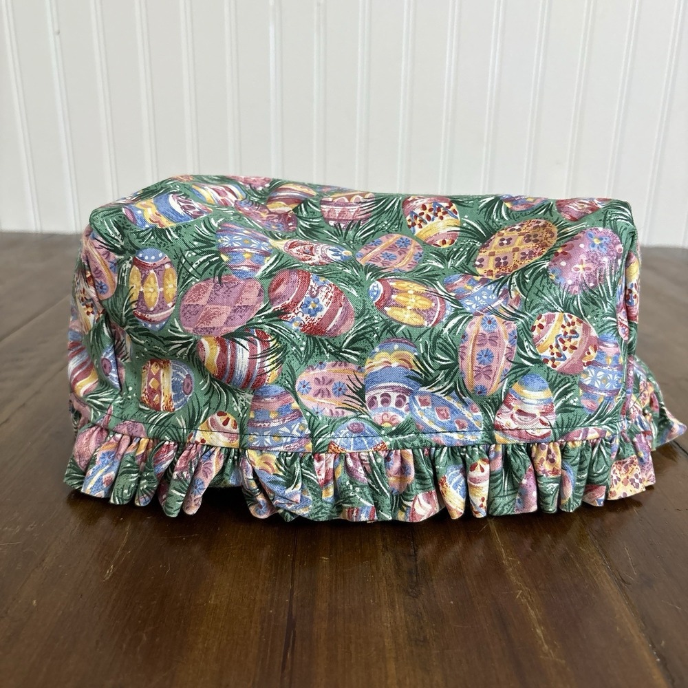 Longaberger Fabric Liner For Your 1998 Easter Basket 10" in Easter Egg Pattern